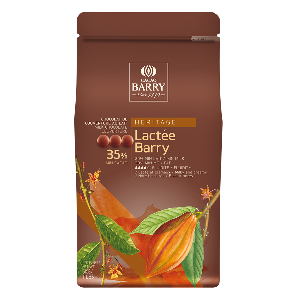 Chocolat de couverture lactée 35% pistoles - 5kg