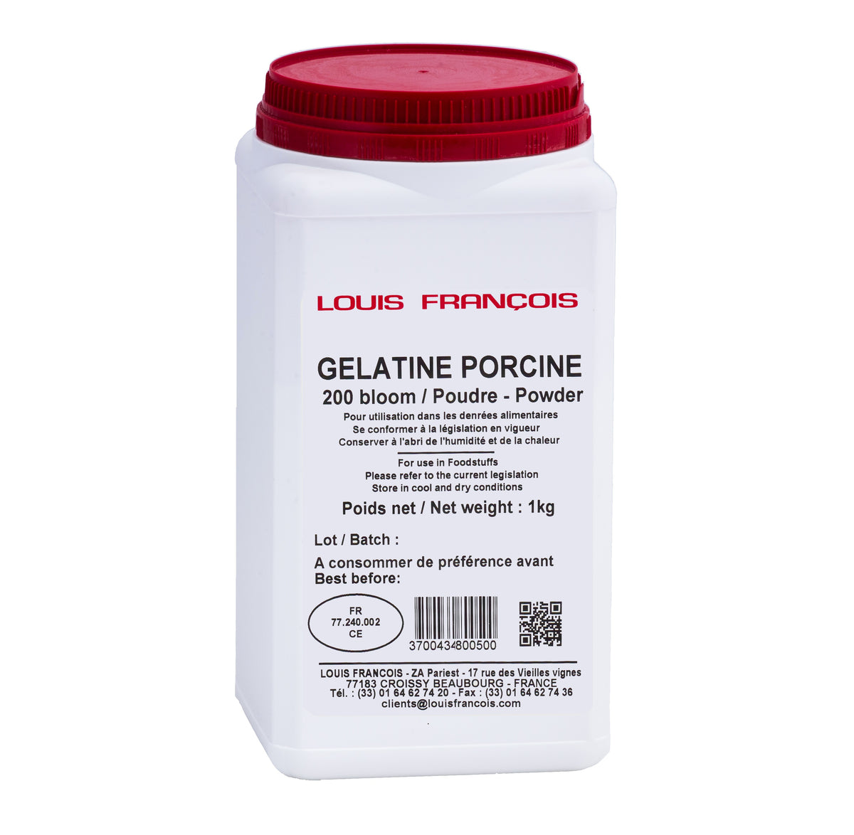 Gelatine poudre 200 bloom Louis François - 1kg