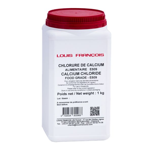 Chlorure de calcium alimentaire poudre E509 - 1kg