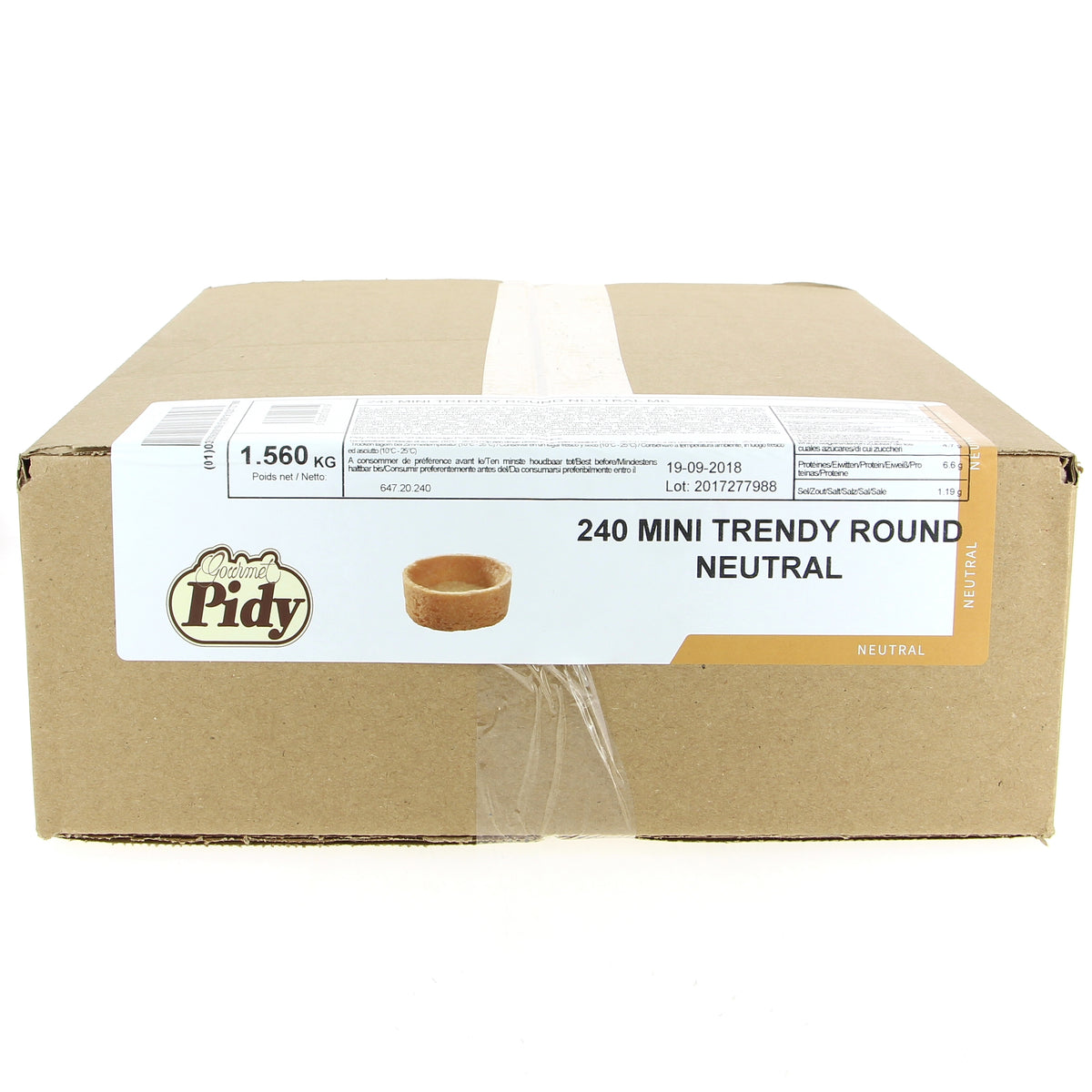 Mini trendy ronde neutre 4cm - 240 pièces