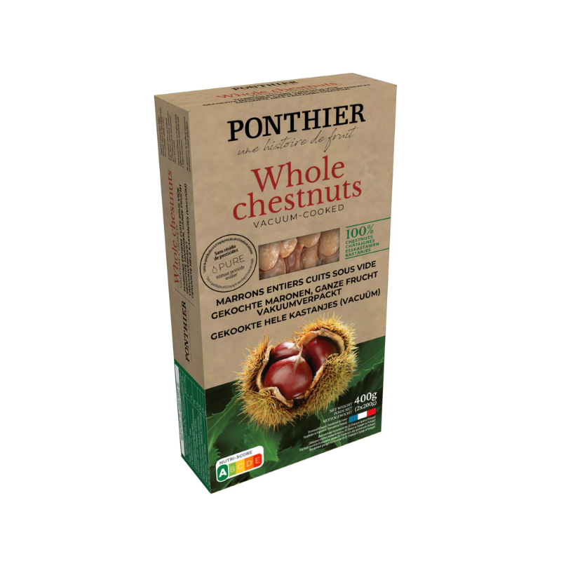 Marrons entiers cuits sous vide Ponthier - 400g