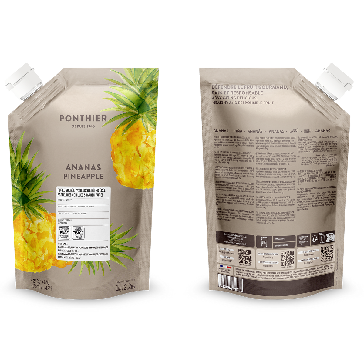 Purée d'ananas - 1kg