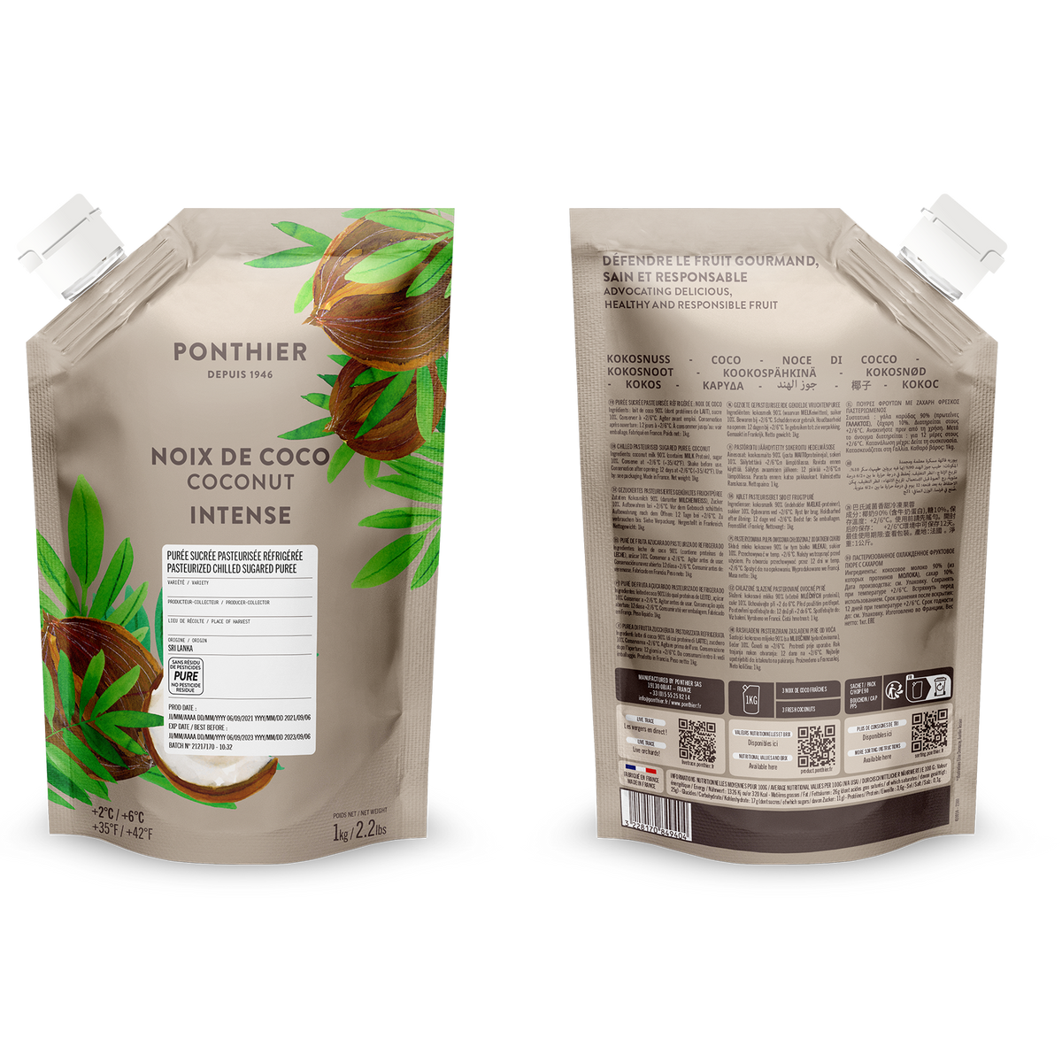 Purée de noix de coco intense - 1kg