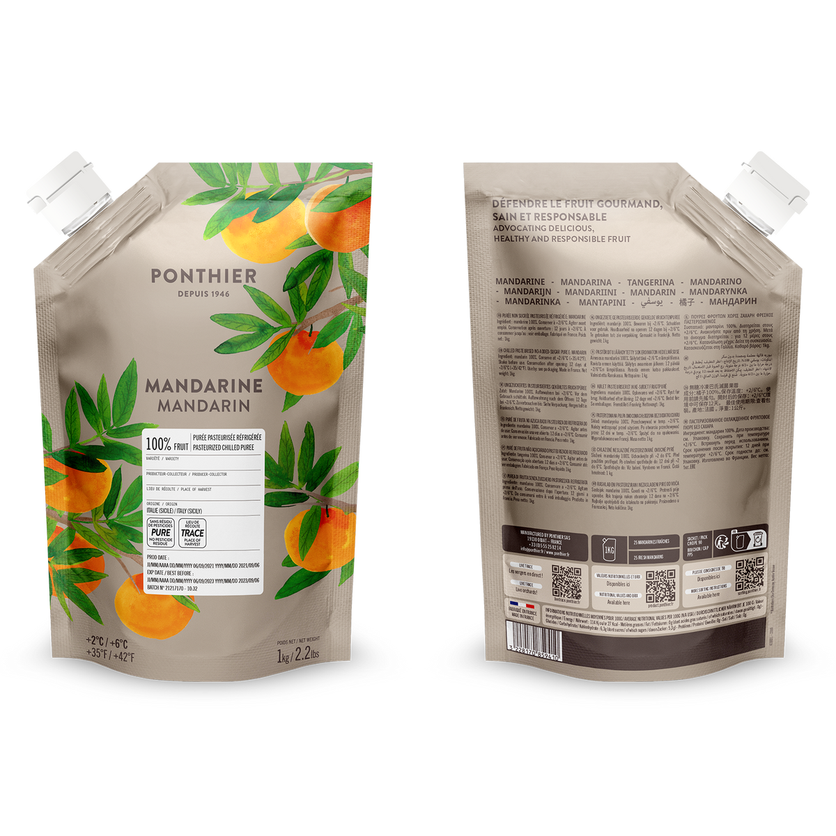 Purée de mandarine - 1kg