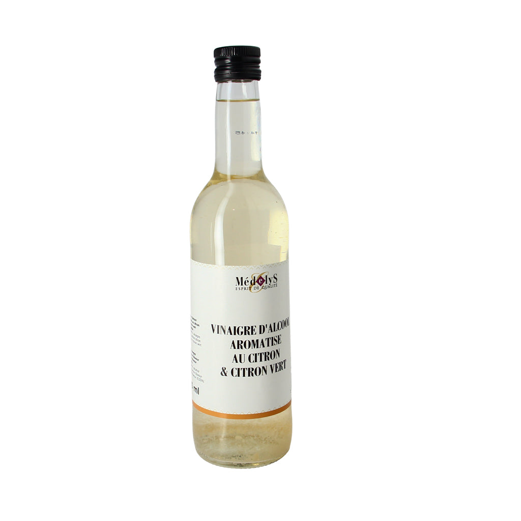 Vinaigre aromatisé au citron et citron vert - 50cl