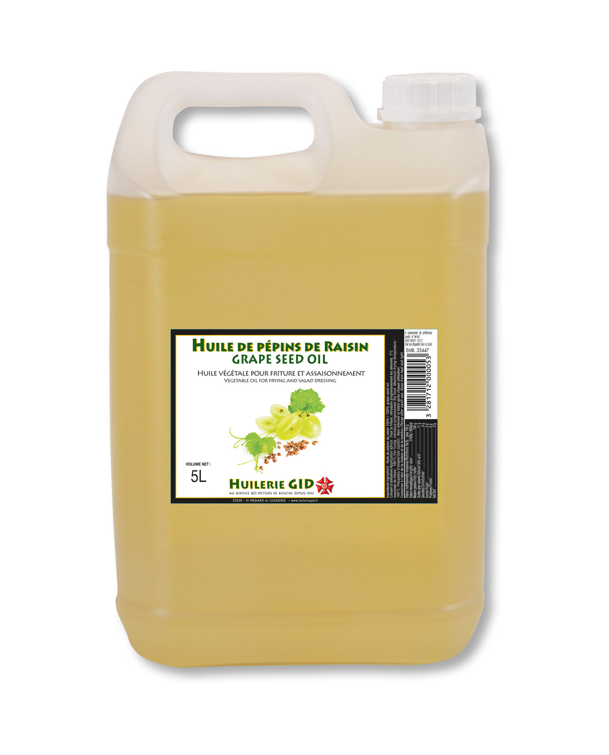 Huile de pepins de raisin - 5l