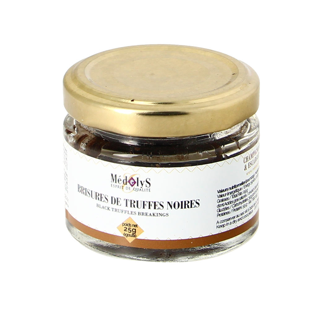 Brisures de truffes mélanosporum ( 25g net égoutté) - 30g