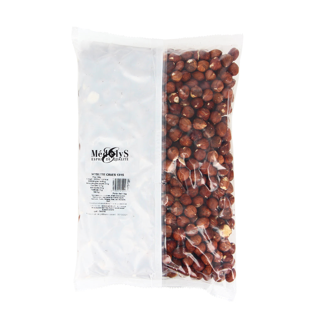Noisettes crues décortiquées calibre 13/15 - 1kg
