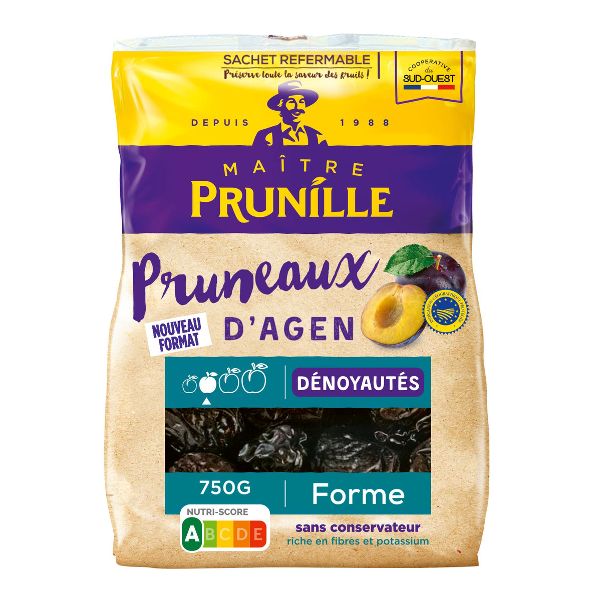 Pitted prunes from Agen 33/44 750g