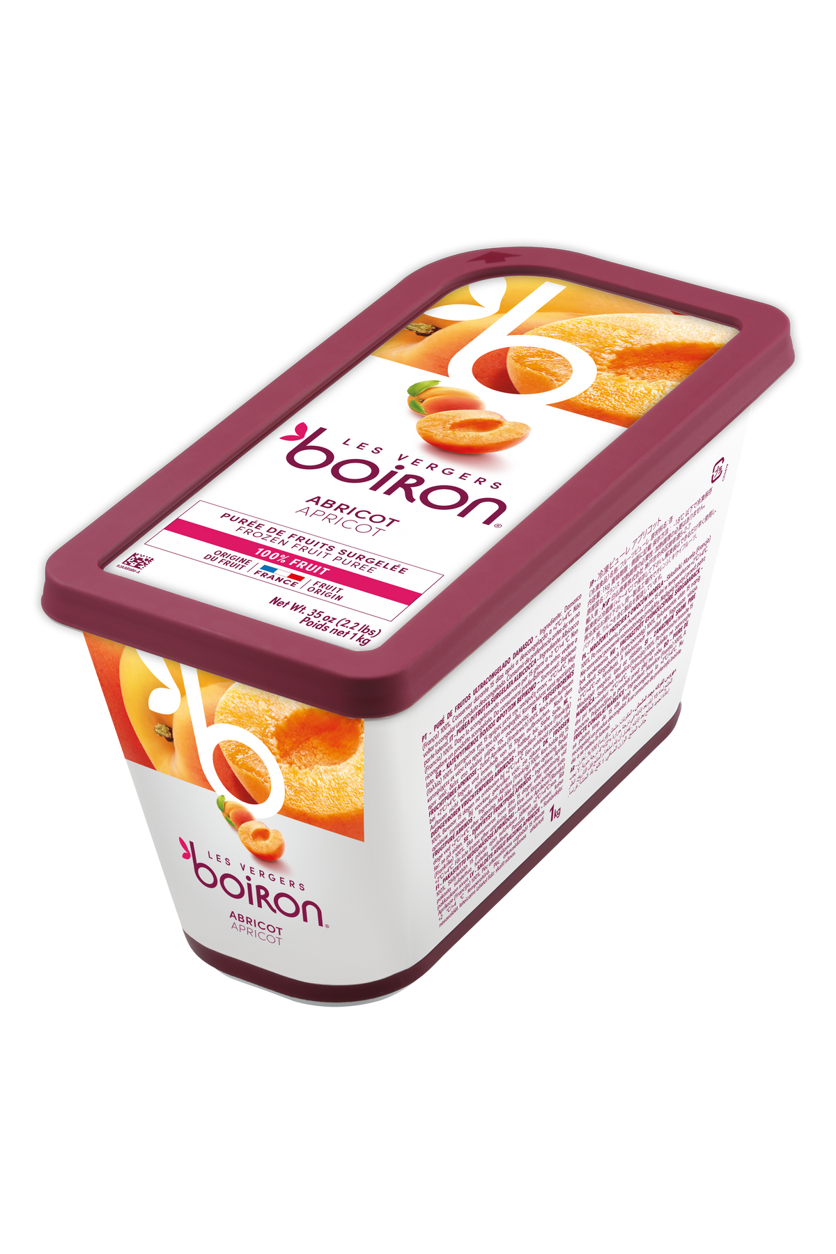 Purée d'abricot 100% Les Vergers Boiron - 1kg
