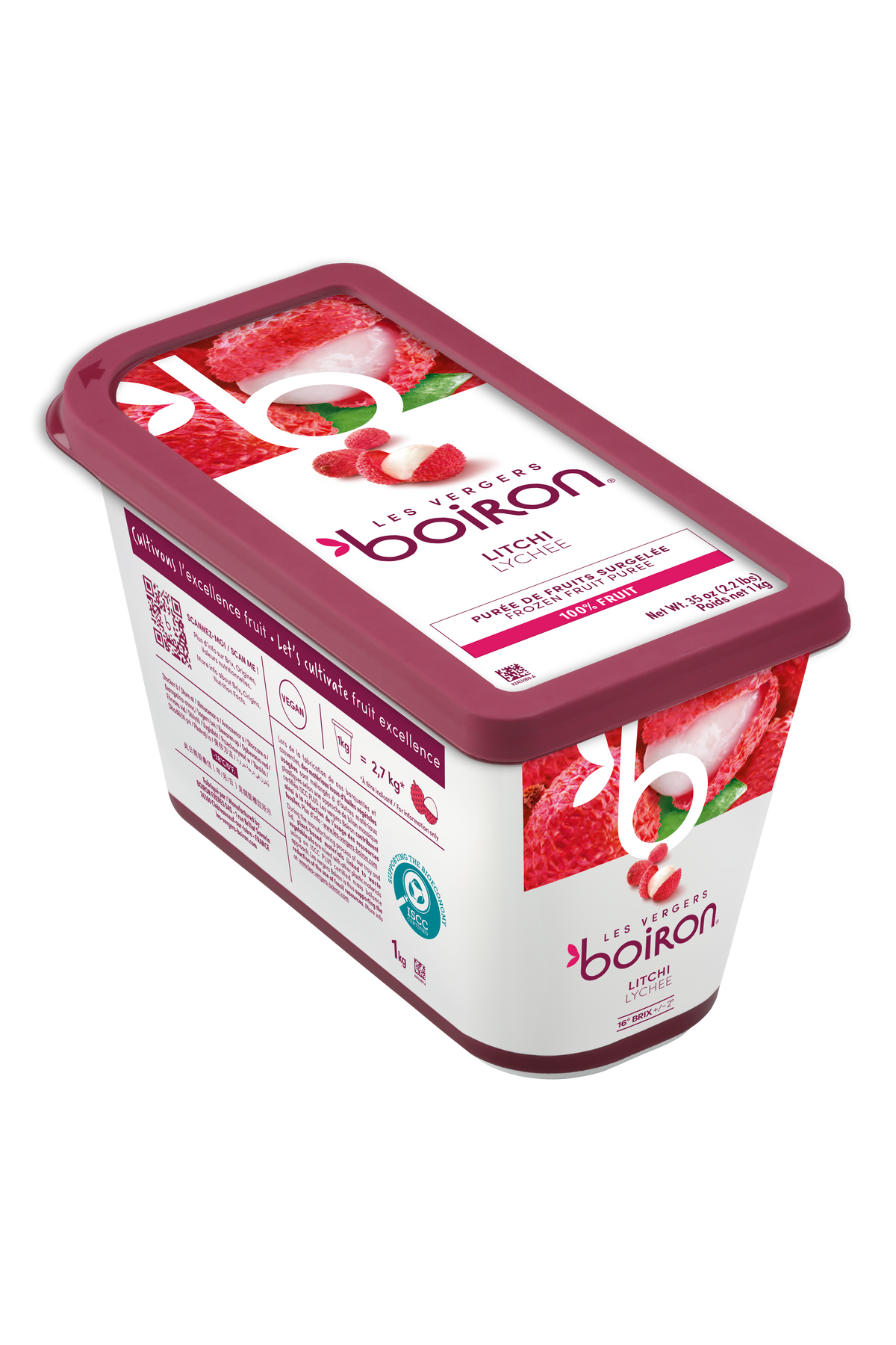 Purée de litchi 100% - 1kg