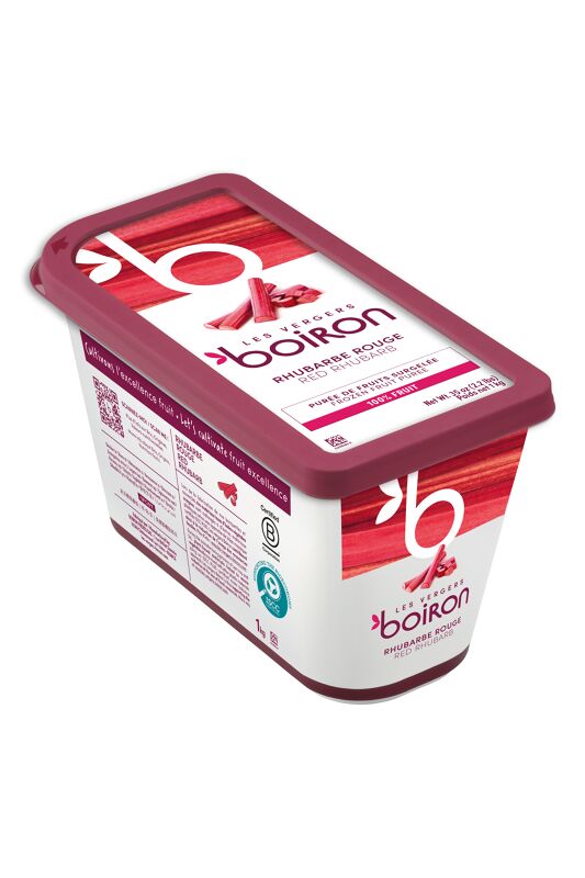 Purée de rhubarbe rouge - 1kg