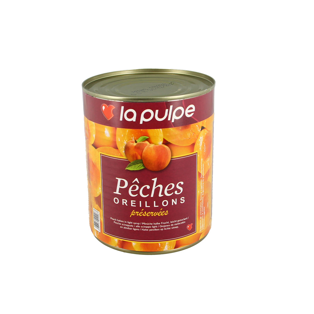 Oreillons de pêche au sirop léger boite 4/4 - 765g