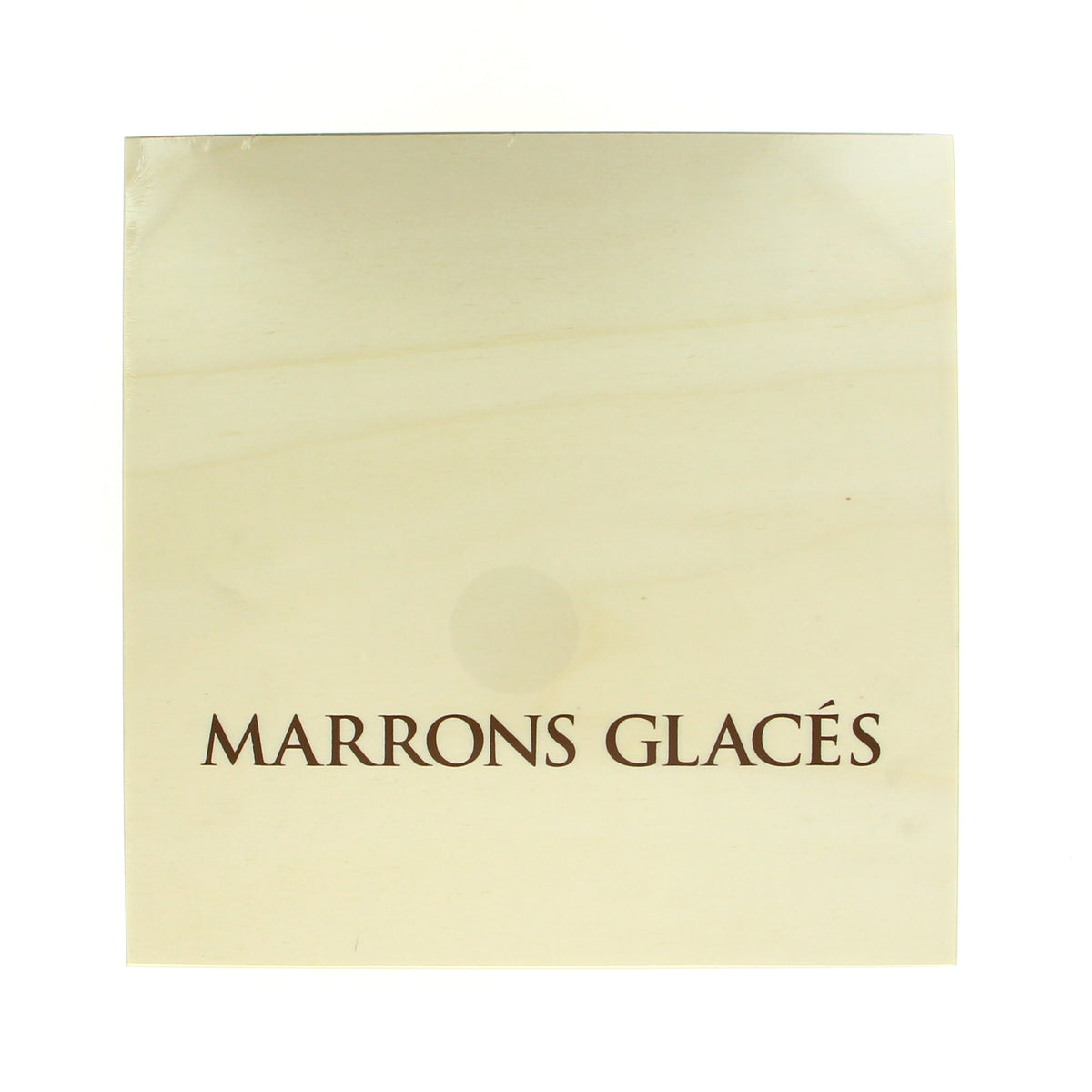 Boite bois de 30 marrons glacés Naples sous alu - env 600g