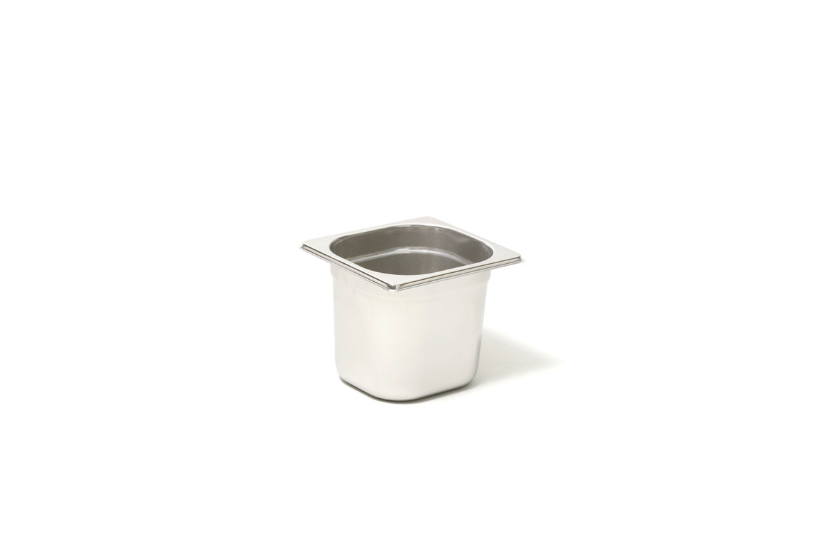 GN1/6 Pan - Solid - 100 mm Deep - 18/10 Stainless Steel (A65893) (1 X 1 unit)