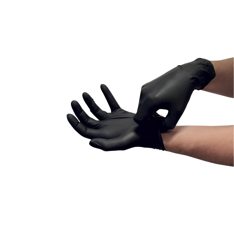 Gant nitrile noir non poudre taille : M - 630245 - 10 x 100 unités