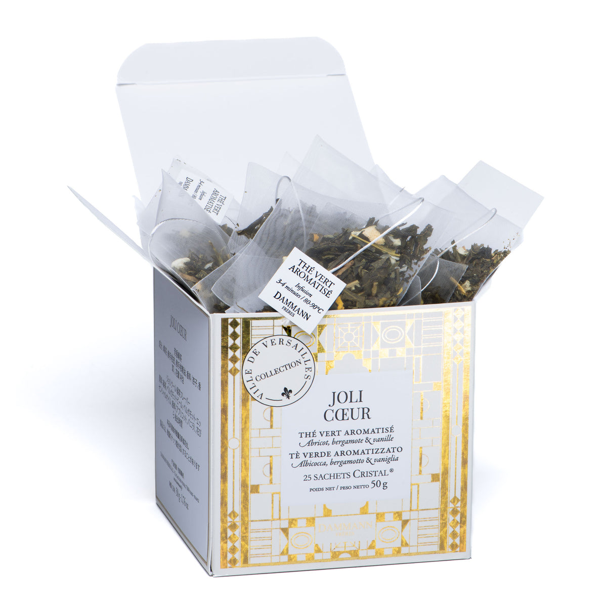 Coffret joli coeur - 25 sachets cristal