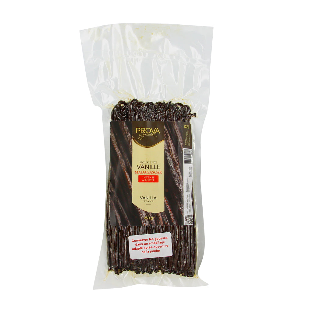 Gousses de vanille Bourbon de Madagascar T17+ PROVA Gourmet - 250g