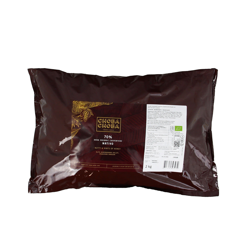 Chocolat de couverture Nativo noir 70% - 2kg