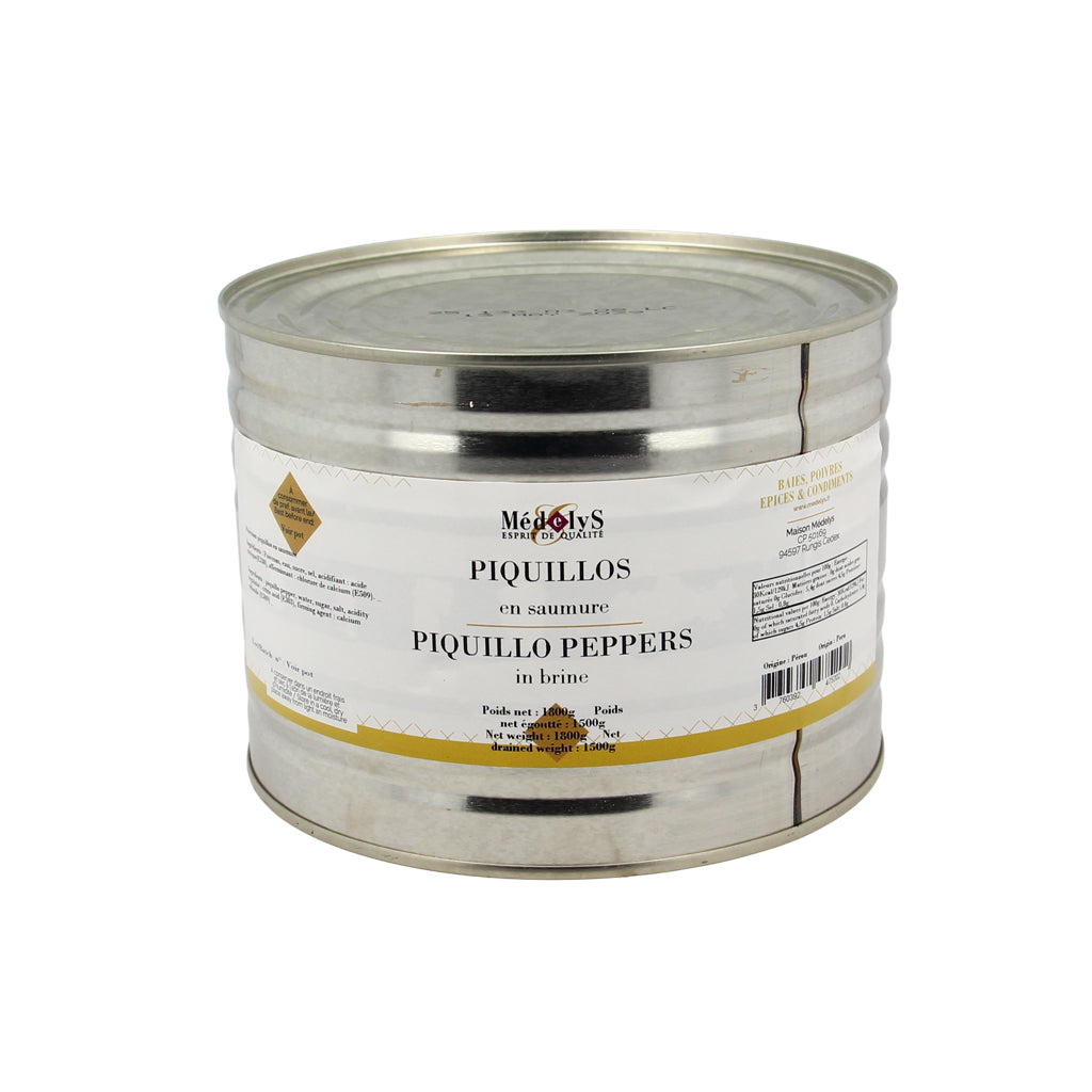 Piquillos entiers en saumure (1.5kg net égoutté) - 1.8kg