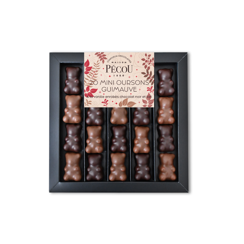 20 MINI VANILLA MARSHMALLOW CHOCOLATE BEARS 140G