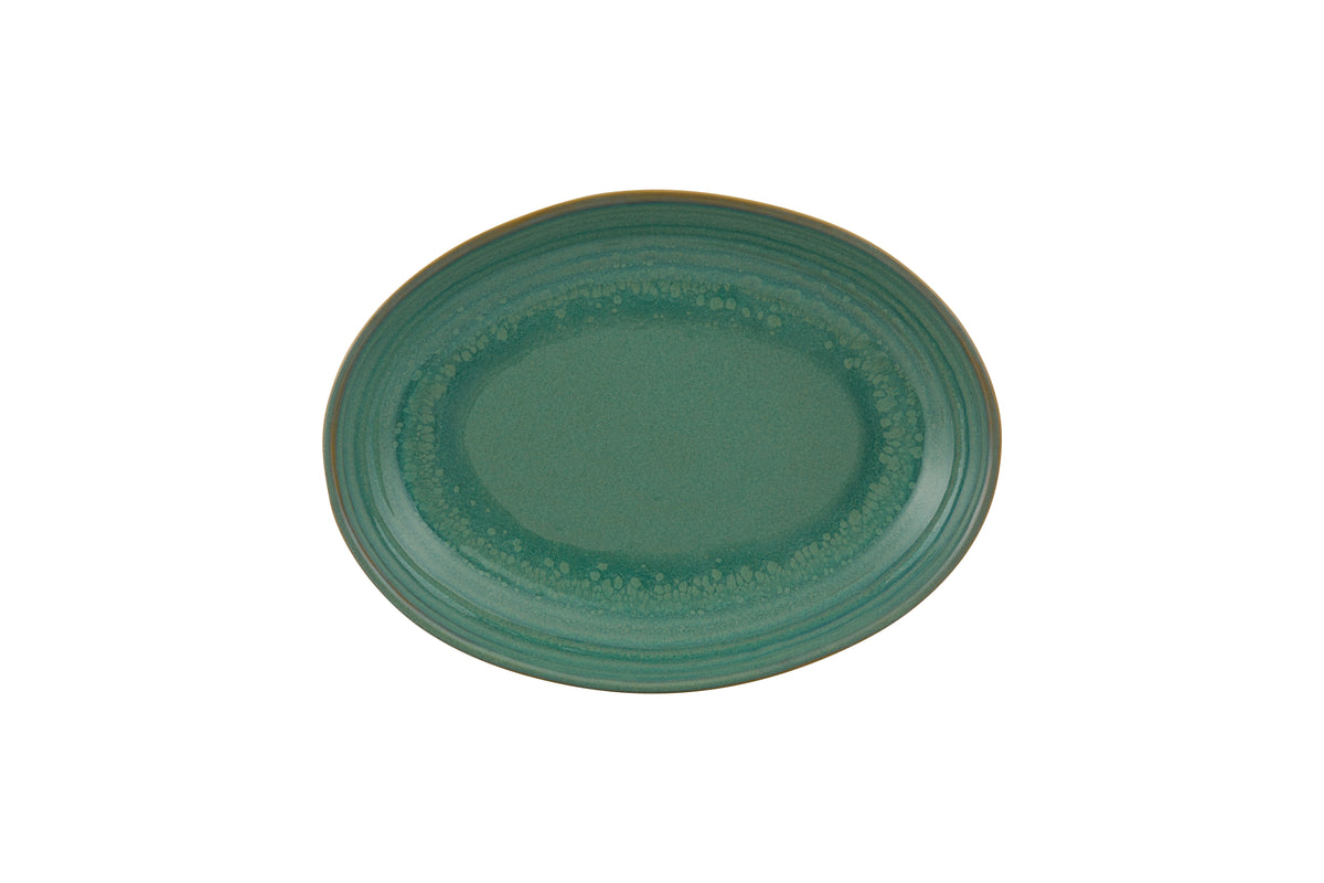 Oblong plate - Stoneware Ø 27x20x4.5 cm - Gemstone (E02976) (12 X 1 unit)