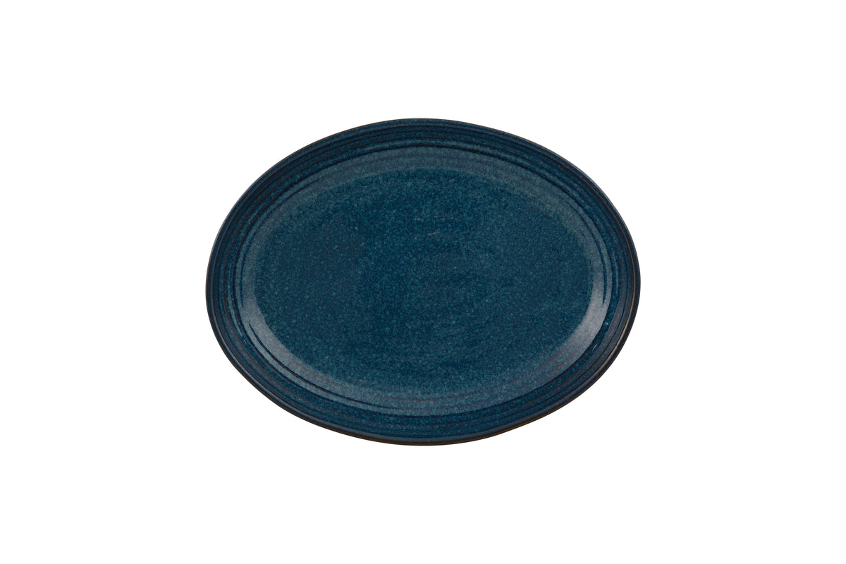 Oblong plate - Stoneware Ø 27x20x4.5 cm - Gemstone (E02978) (12 X 1 unit)