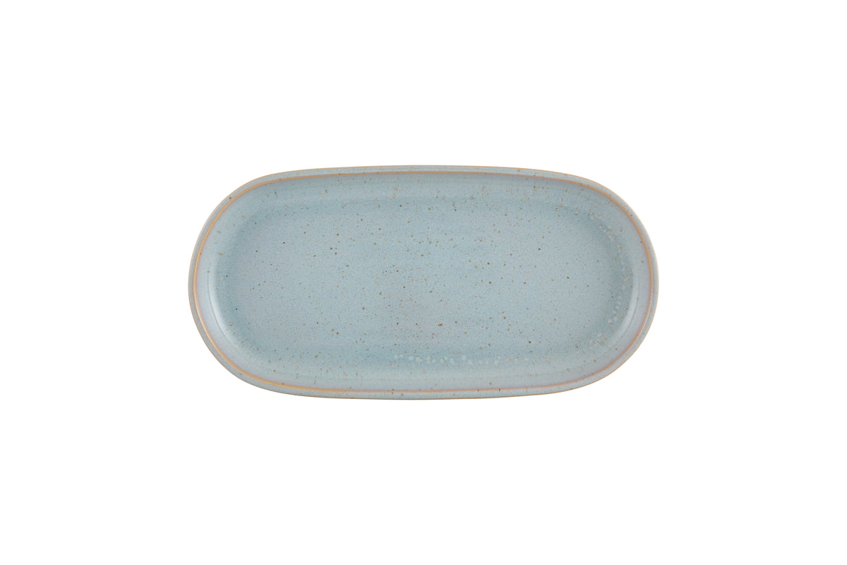 Plat oval - Grès Ø 30x15x3 cm - Gemstone ( 050236 ) (12 X 1 unité )