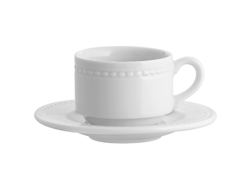 Paire tasse déjeuner - Porcelaine 28 cl - Perla ( 050159 ) (6 X 1 unité )