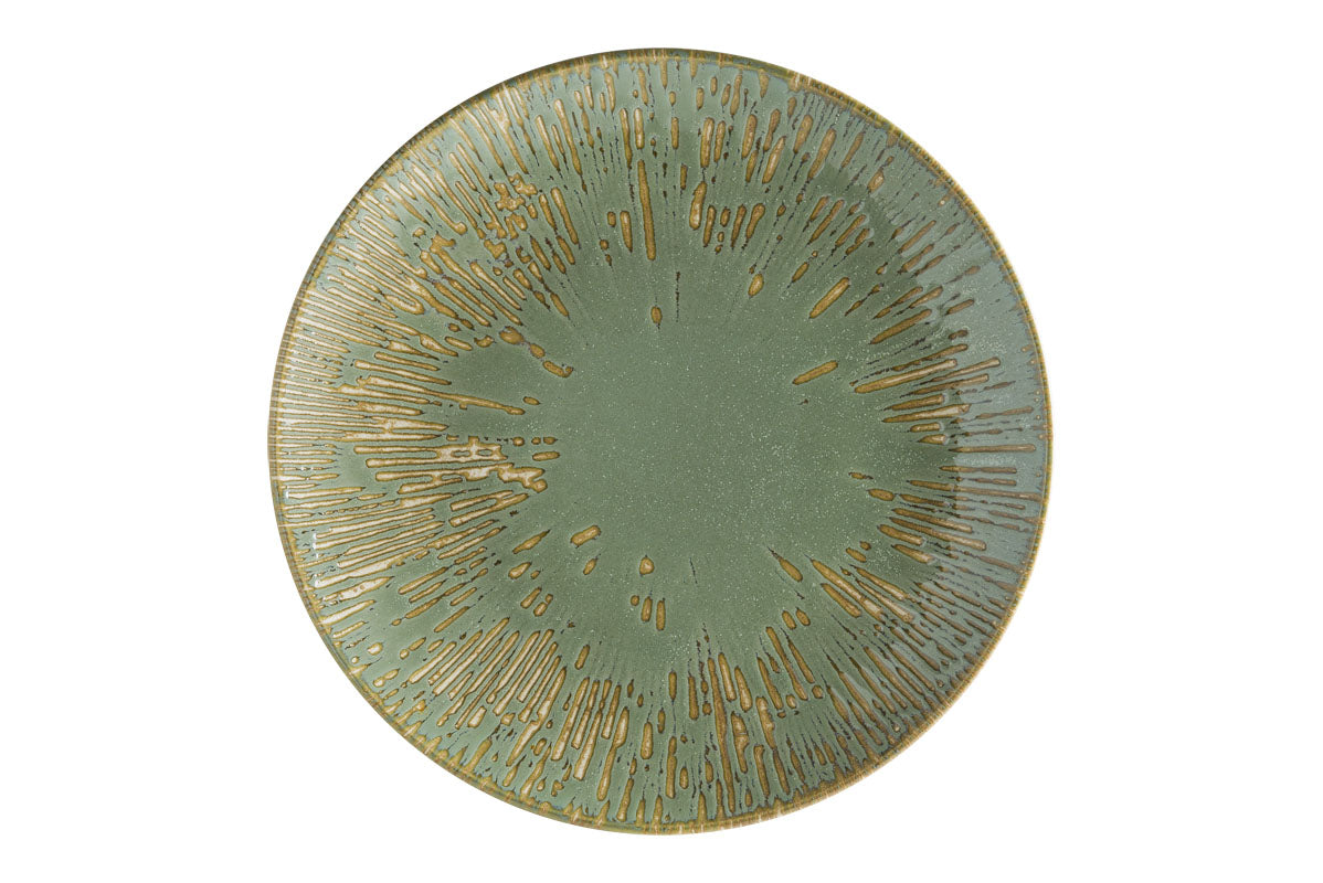Assiette plate - Porcelaine  Ø 21 cm - Sage - Snell ( 988550 ) (12 X 1 unité )