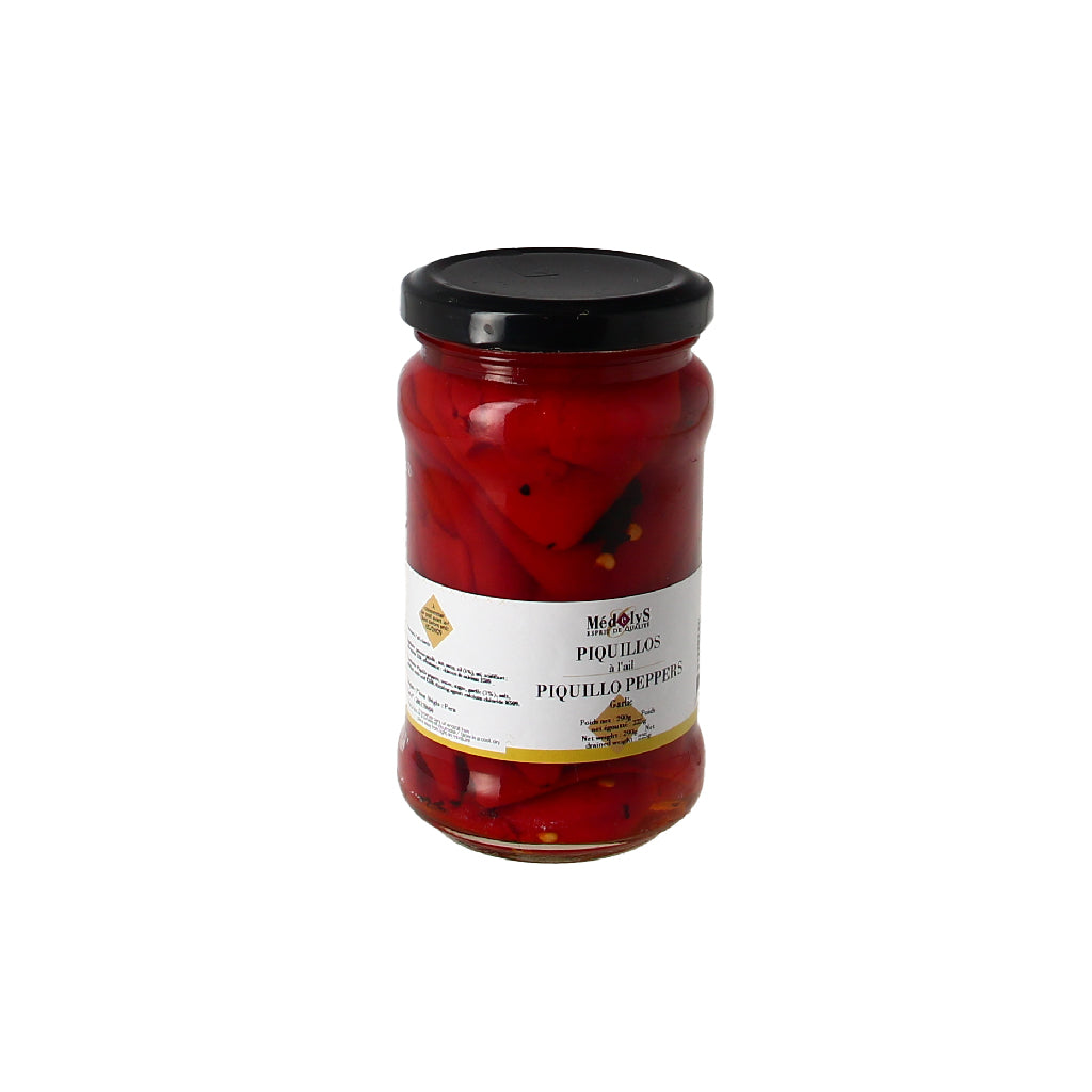 Whole piquillo peppers with garlic - 290g