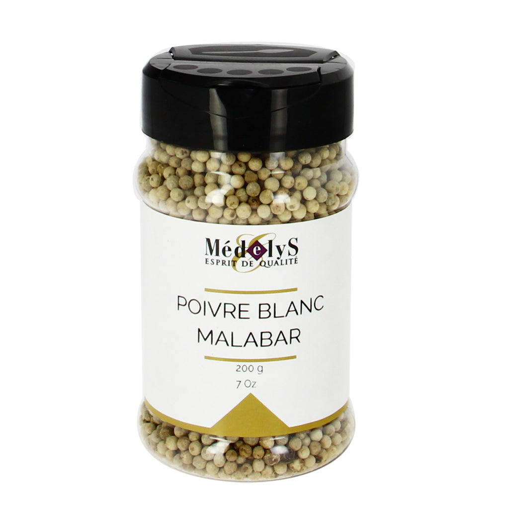 Poivre blanc Malabar entier - 200g