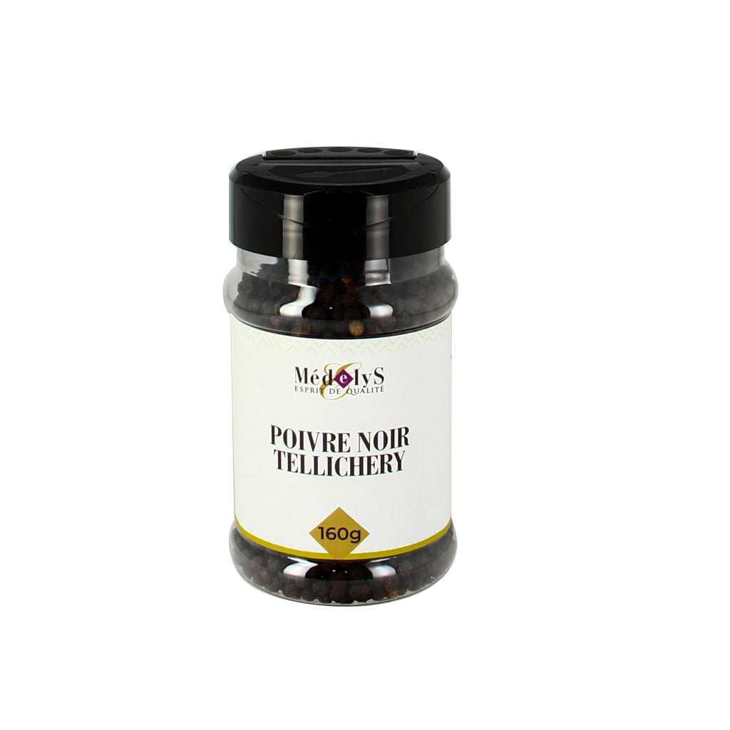 Poivre noir Tellichery  entier - 160g