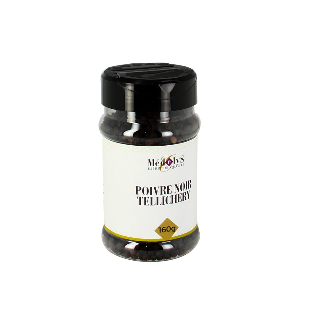 Poivre noir Tellichery  entier - 160g