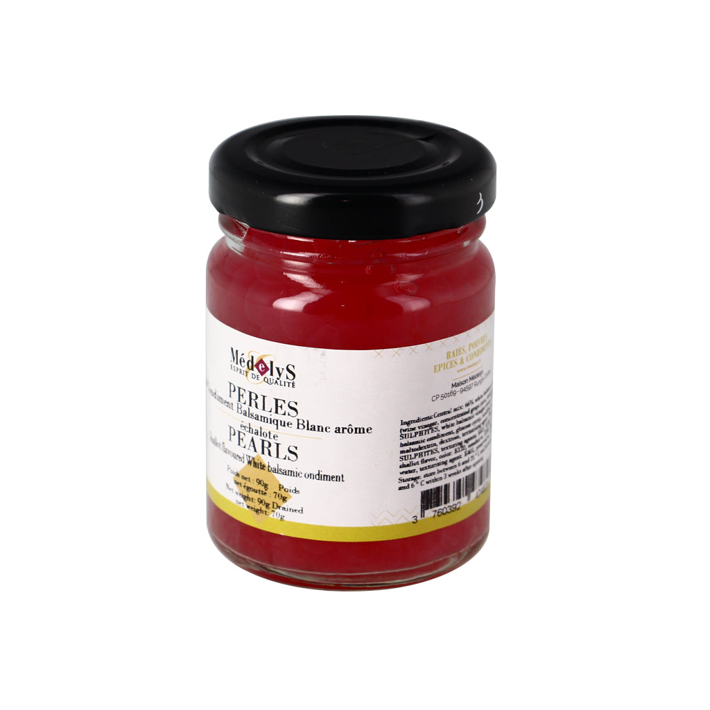 White balsamic vinegar pearls with shallot flavour - 90g