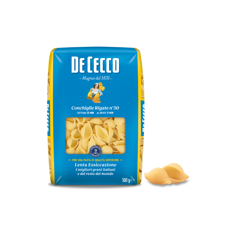 Conchiglie rigate N°50 De Cecco - 500g