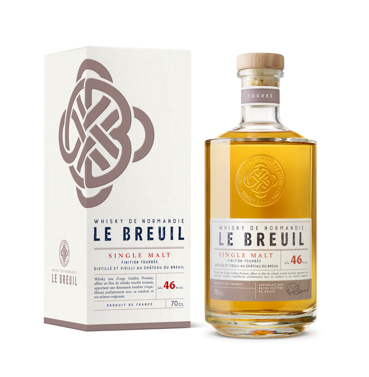 Whisky Normand Le Breuil finition Tourbée 46% - 70 cl