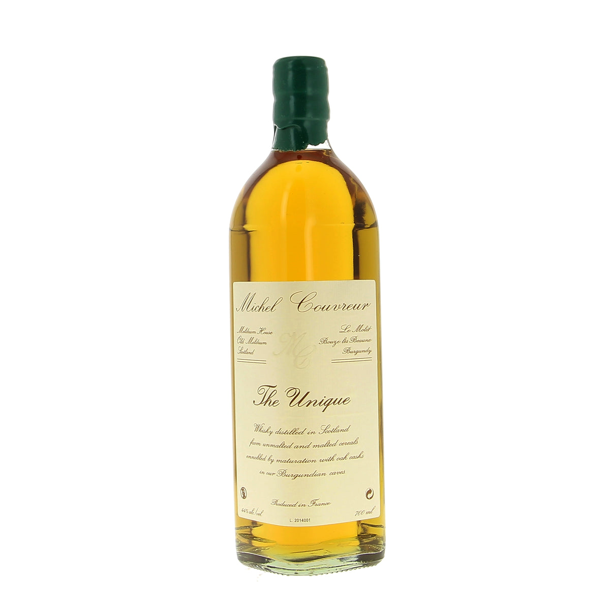 The unique whisky Michel Couvreur 44% - 70cl