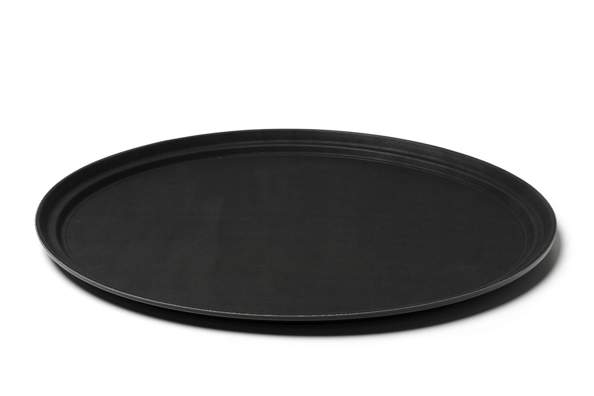 Plateau ovale antidérapant - Noir - 68x56 cm ( 501663 ) (1 X 1 unité )