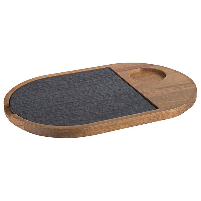 Planche de service - Bois d'acacia laqué 28x17,5x2cm ( 107002 ) (1 X 1 unité )