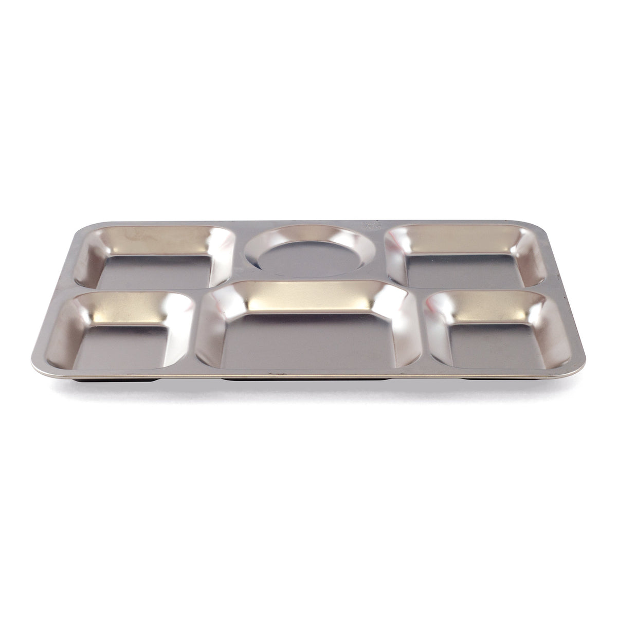 Plateau 6 compartiments - Inox 38x27,2x2,5 cm ( E18579 ) (12 X 1 unité )