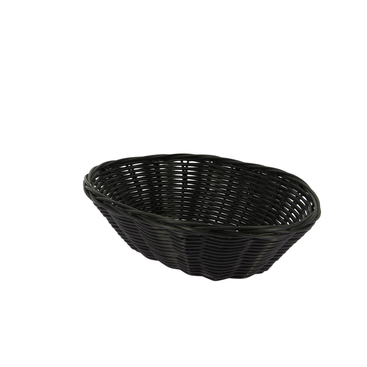 Corbeille ovale - Polypropylène 24,5x18x6,5cm - Noir ( E38025 ) (1 X 1 unité )