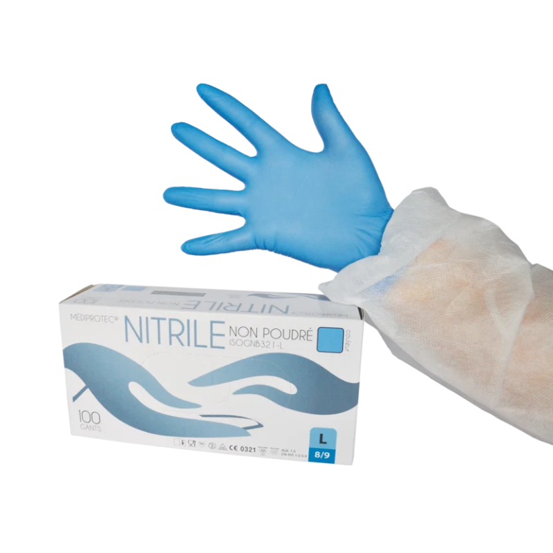 Powder-free nitrile gloves, blue, size: XL - ( 340577 ) (10 X 100 units)
