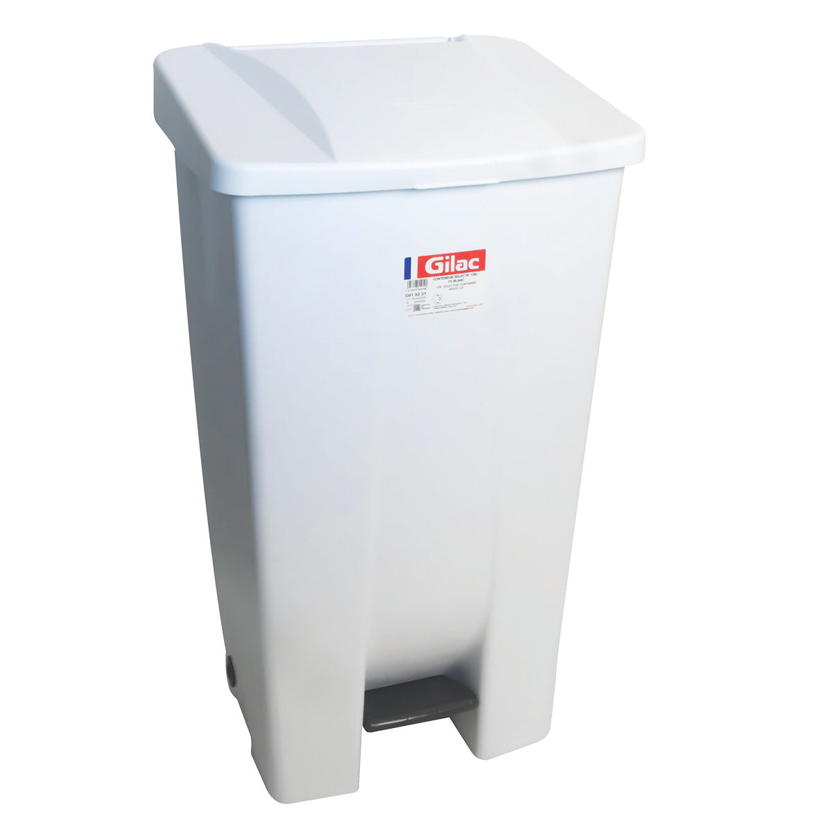 Poubelle à pédale 120 L - Avec couvercle blanc - ECO ( E17789 ) (1 X 1 unité )