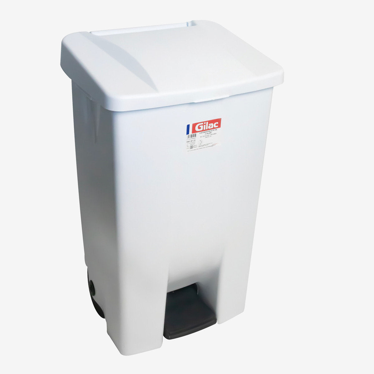 Poubelle à pédale 80 L - Avec couvercle blanc - ECO ( E19119 ) (1 X 1 unité )