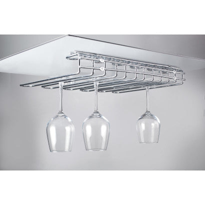 Rack à verres chromé - Fixation double 45x31x56 cm ( 914467 ) (1 X 1 unité )