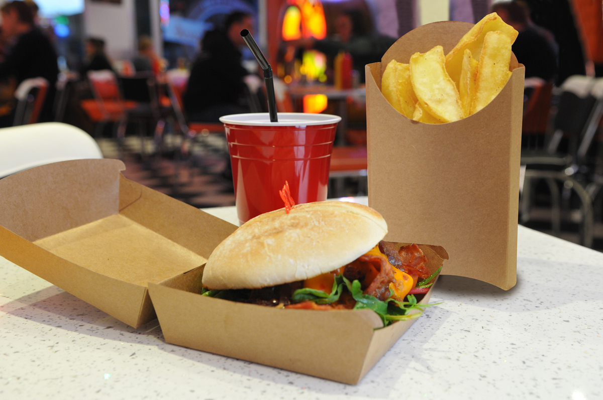 Boîte à burger kraft brun - 12x11,6x7 cm ( 153152 ) (6 X 100 unités )