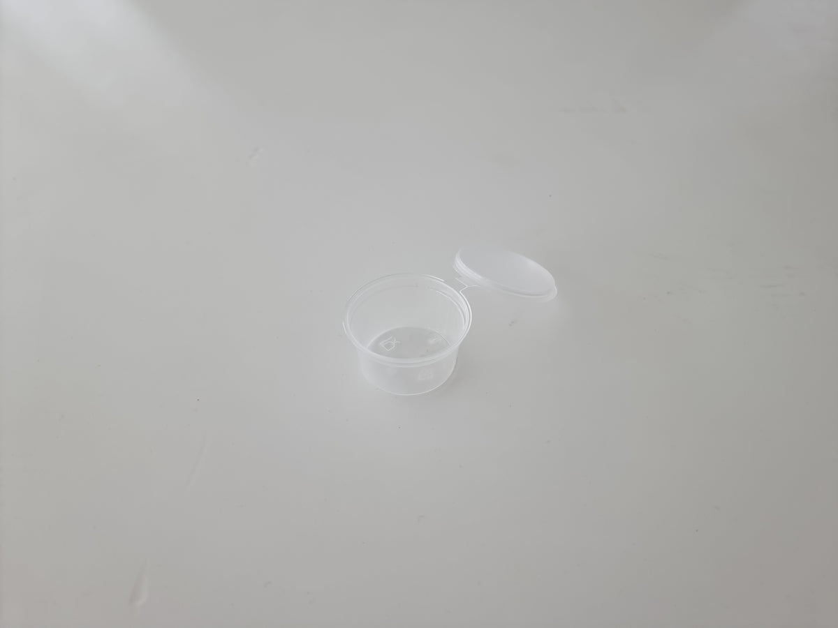 Pot sauce à charnière 3cl - Polypropylène ø5x2,6cm ( 948721 ) (20 X 50 unités )