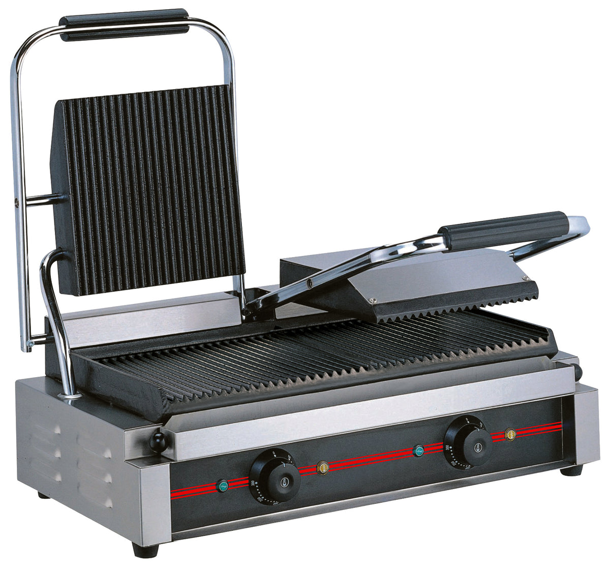 Double grooved panini grill - 570x300x210 mm (885009) (1 X 1 unit)
