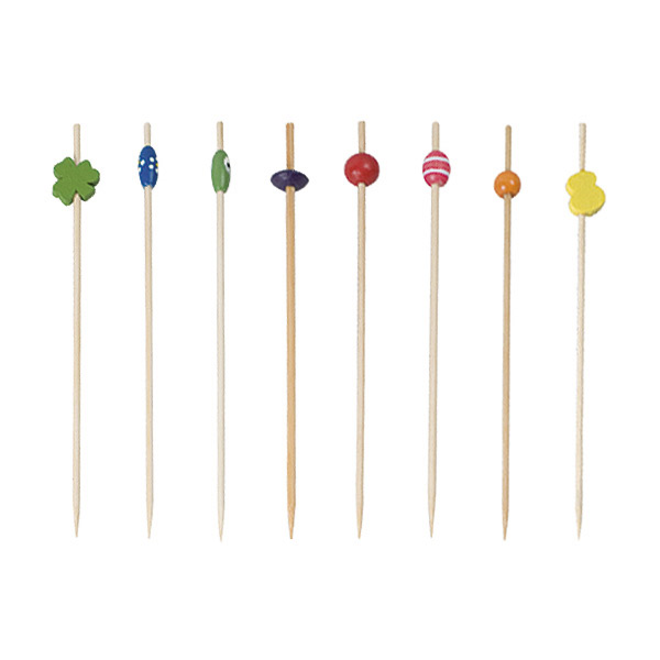 Pique décoré assortis - Bambou 12 cm ( 630235 ) (1 X 100 unités )